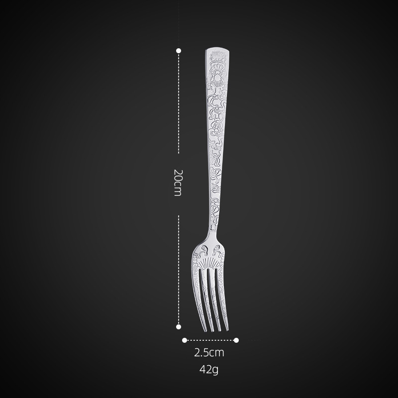 B301 레트로 패턴 포크