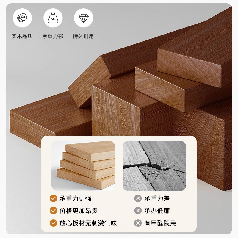 Toda la estantería de madera maciza, almacenamiento de celosía retráctil, almacenamiento integrado contra la pared, sala de estar doméstica, estante de exhibición de piso a techo