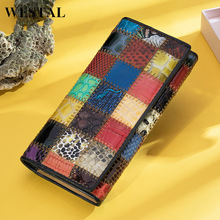 女士长款钱包 真皮日系长款女士多功能拉链手拿钱包wallet women