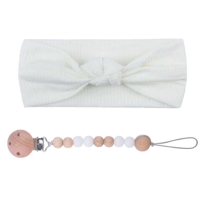 Bebé suministros bebé lindo pelo banda calmante bebé cuentas de silicona mordedor pezón cadena anti-caída traje de cadena Nuevo