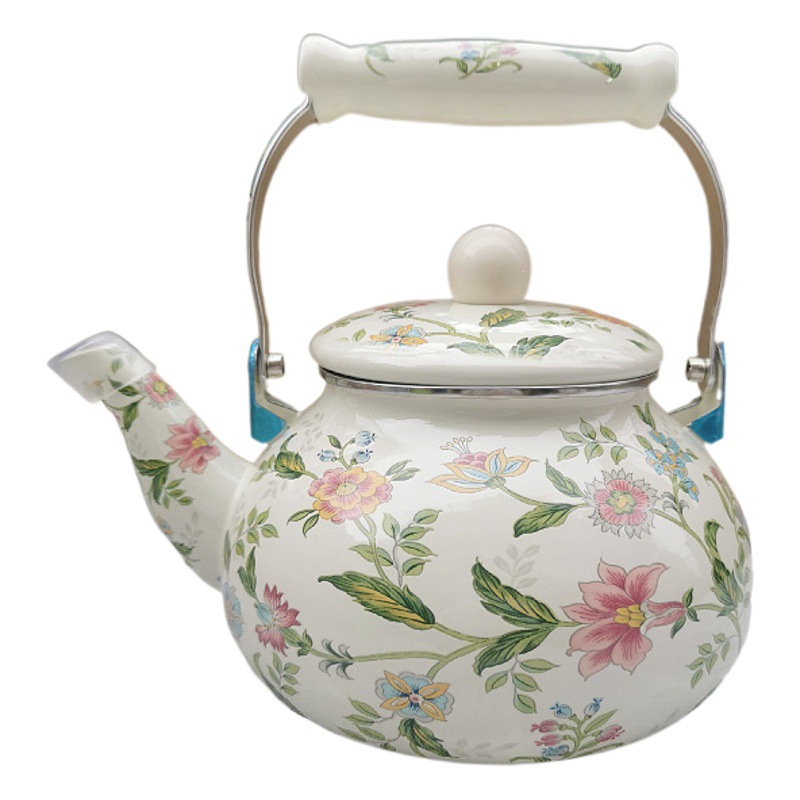 Esmalte de esmalte olla de agua hervida fría tetera coreana nostálgico retro inducción cocina hervidor Gas inducción Cocina