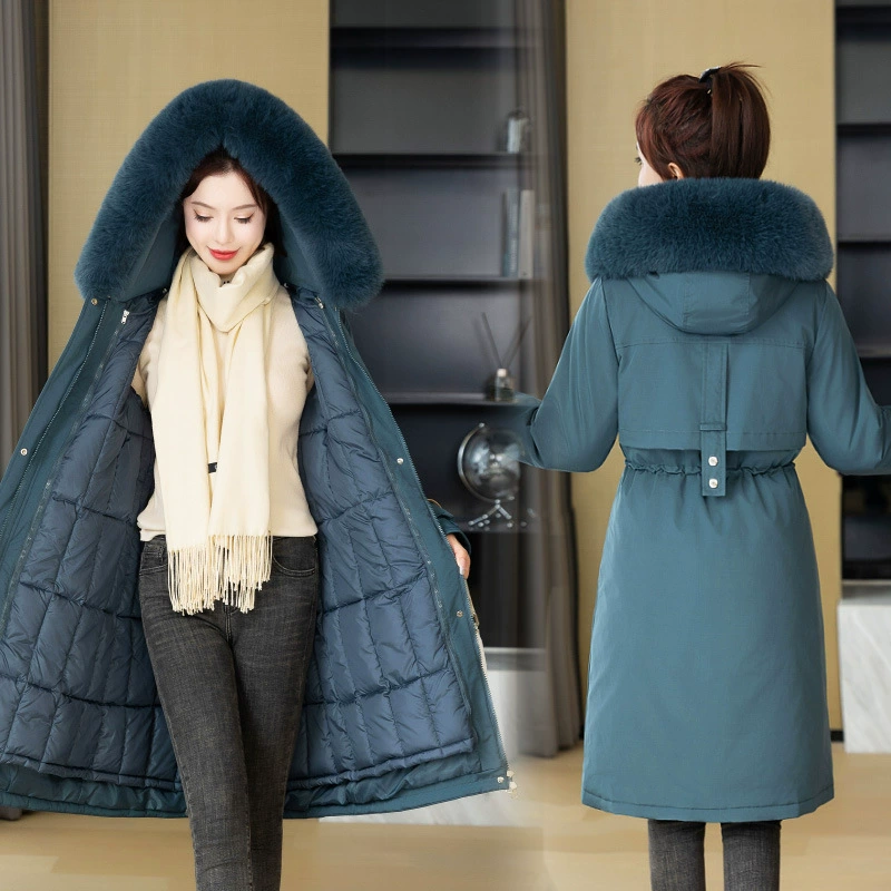 2024 зимний новый толстый пуховый хлопок корейская версия съемный вкладыш