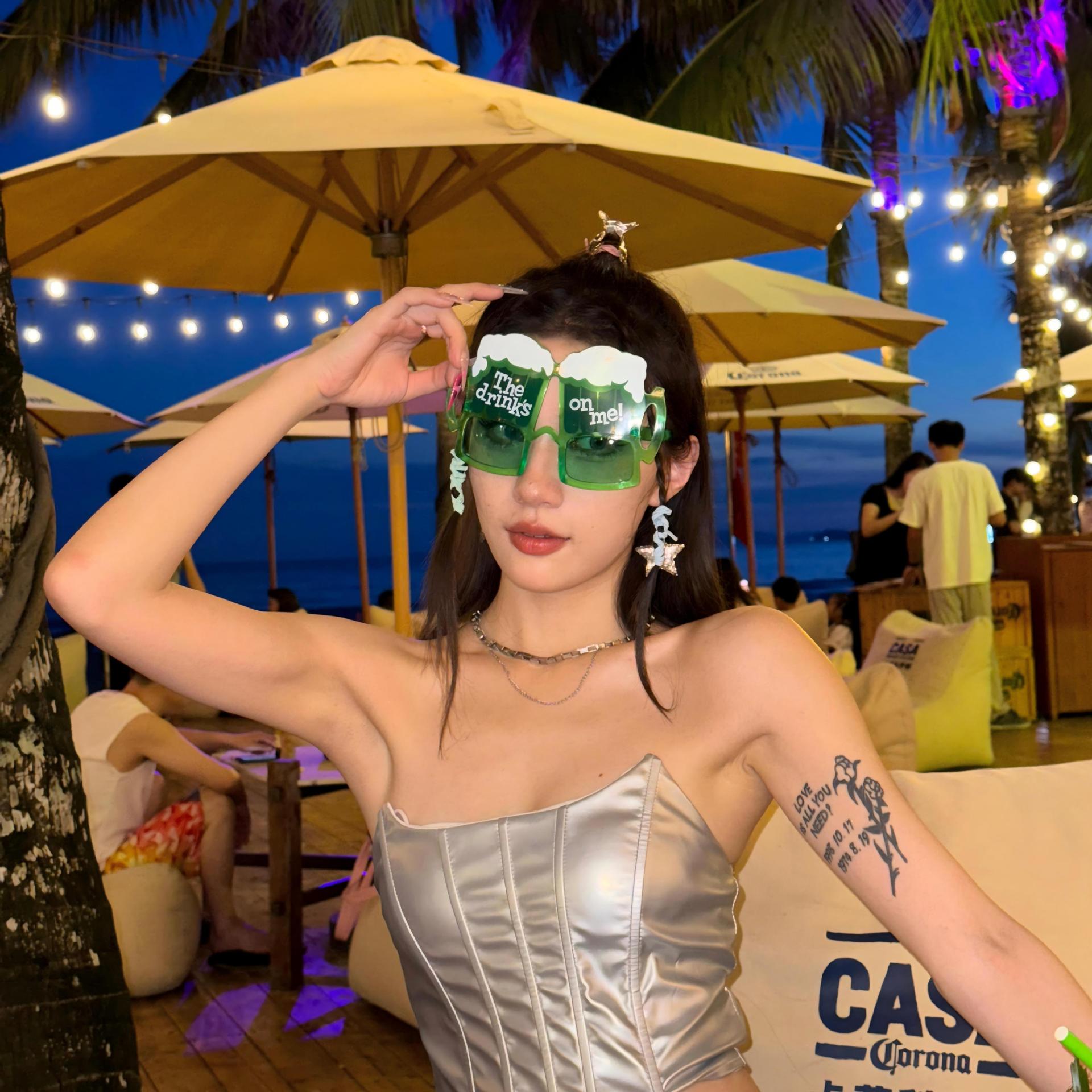 Gafas de Fiesta con Temática Hawaiana, ABS, Divertido, Decorativo, para Fiestas en la Playa y Festivales de Música