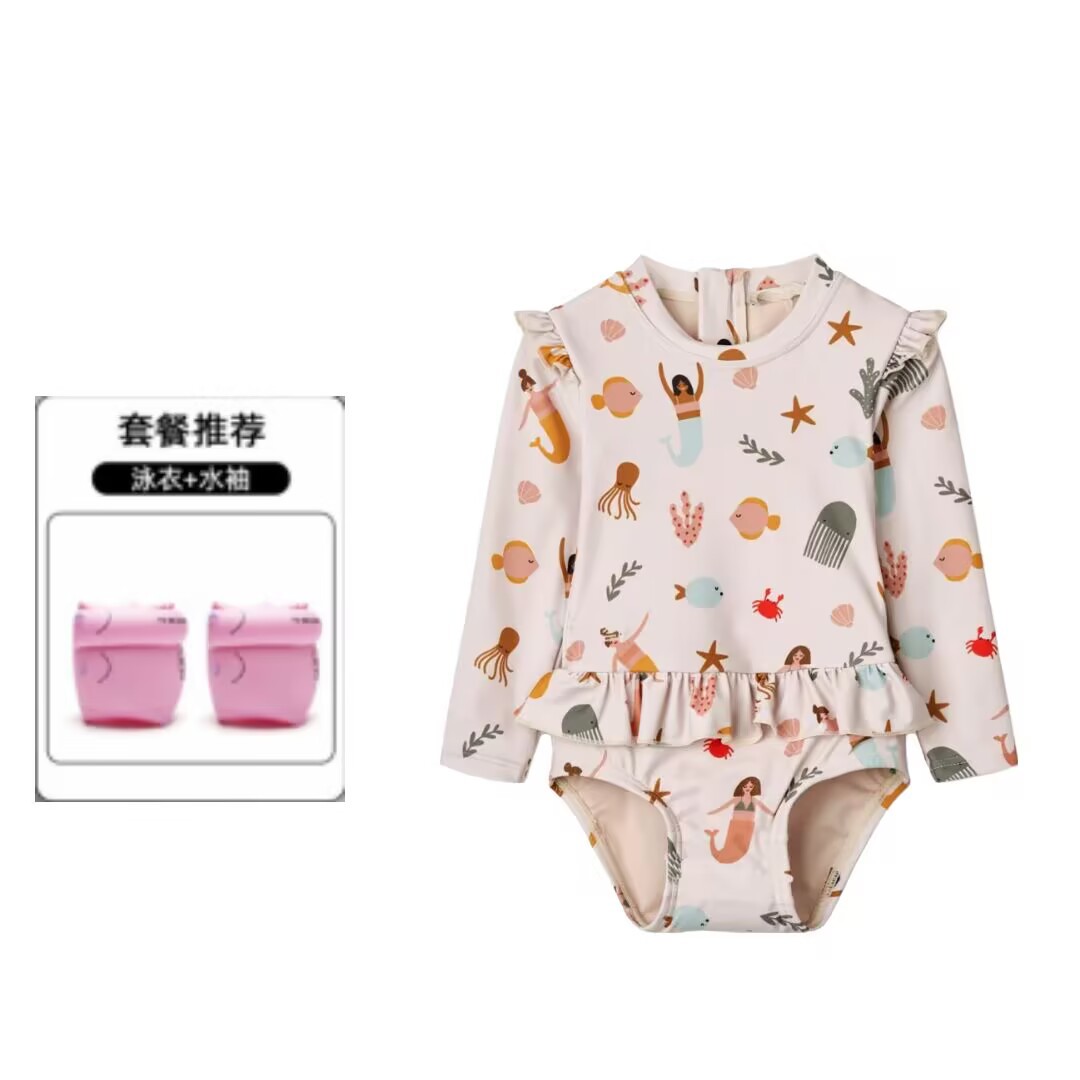 Niños trajes de baño de manga larga de secado rápido para niñas nuevas niñas lindas trajes de baño al por mayor