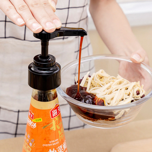 Oyster sauce bottle pressure nozzle pump head squeezer household quantitative fuel consumption squeeze oyster sauce artifact press fuel consumption bottle head pressure mouth