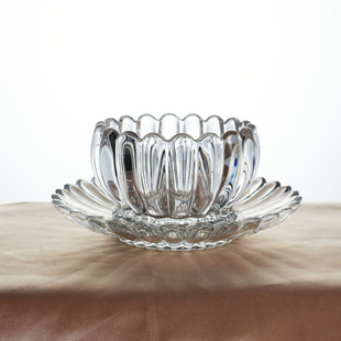 With glass dessert bowl fruit bowl transparent crystal yogurt bowl sugar water ice powder bird's nest bowl set snack bowl