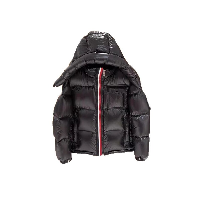 Putian high-quality Maya down jacket, available in three colors with woven stripes, a colorful striped design, and a unisex style suitable for couples