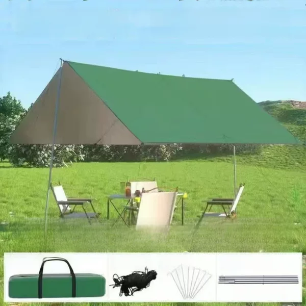 Tent Outdoor Camping Canopy Family Outdoor Sunshade Sun Protection Rainproof 2-10 Person Large Canopy Uv Protection