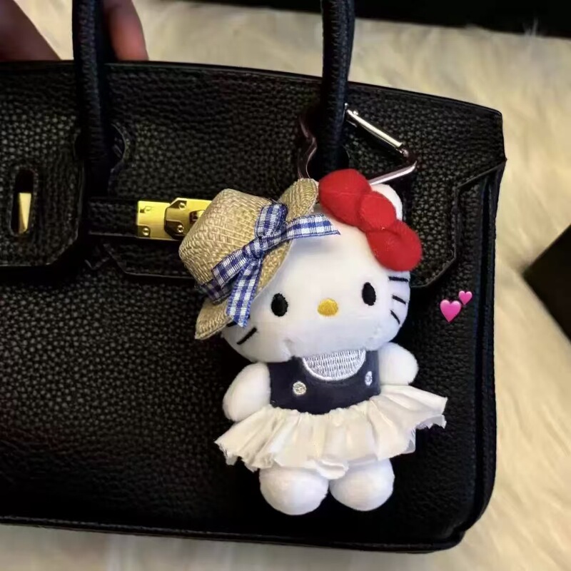 可爱头套kitty猫包包挂件毛绒玩偶钥匙扣小挂饰公仔礼物kitty挂件|undefined