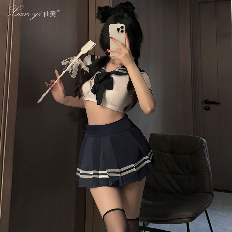 Xianyi Sexy Intimates Jk Uniform Pure Lust Style Sweet Sexy Sexy Preppy Style Sailor Suit Pleated Skirt 565