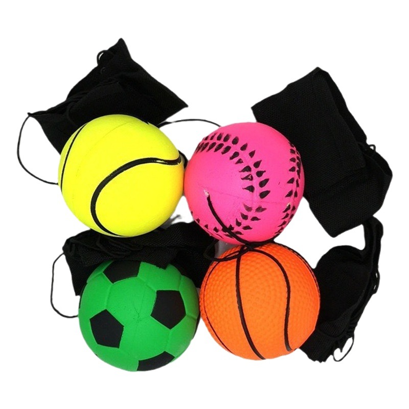 Muñeca bola elástica con cuerda Bola de columpio de goma tiro de mano para niños tira bola hacia atrás ejercicio anciano artefacto de alivio antiestrés