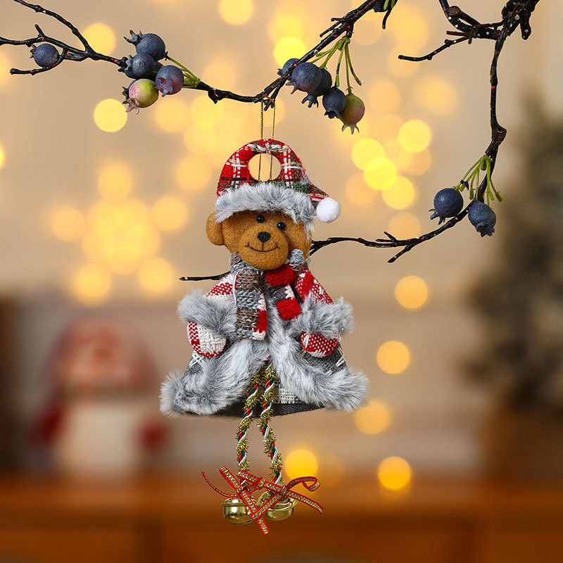 Decoraciones de Navidad anciano muñeco de nieve ciervo regalos de Navidad pequeño colgante muñeca de peluche colgante de árbol de Navidad suministros