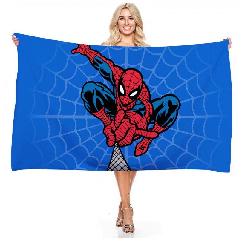 Прямые поставки через границу серия Marvel Spider-Man цифровая печать длинное основание пляжное полотенце полотенце полотенце