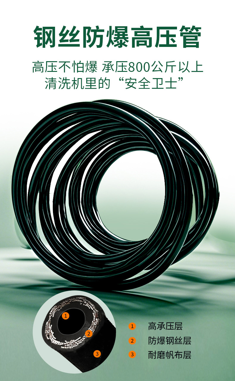 Hua Yiwo Commercial High Pressure Car Washer 220v Car Washer Booster Car Brush Pump Water Gun Powerful High Power Cleaning Machine