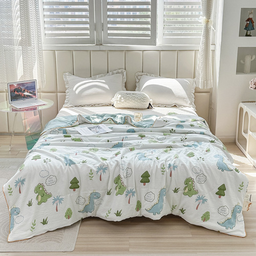 Factory wholesale A-class double-layer summer quilt, washed cotton summer cool quilt, double-person air conditioner quilt, children's thin quilt, machine washable