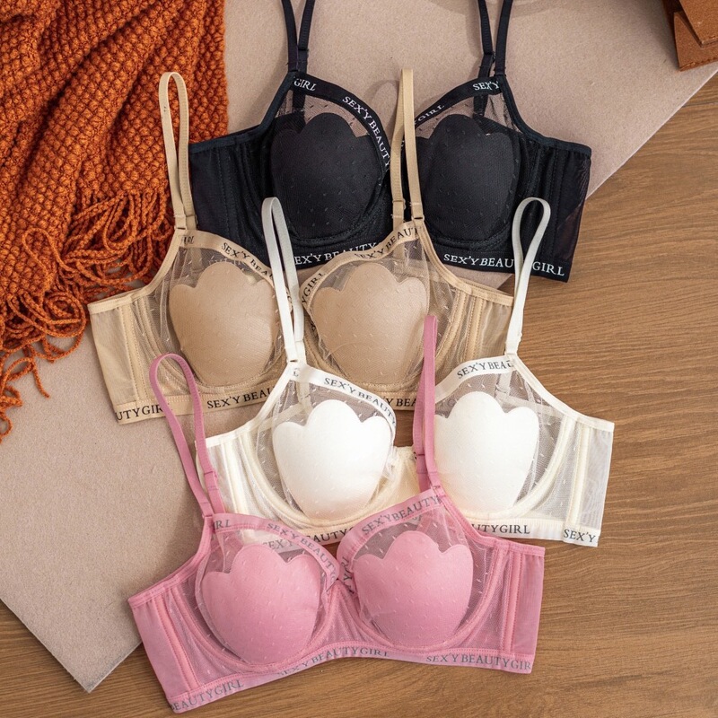 Ultra-Thin Sexy Cute Underwear for Women, Push-Up Anti-Bump Top-Up Sweet Bc Breathing Cup Big Breasts Showing Small Bra Ultra-Thin Sexy Cute Underwear for Women, Push-Up Anti-Bump Top-Up Sweet Bc Breathing Cup Big Breasts Showing Small Bra