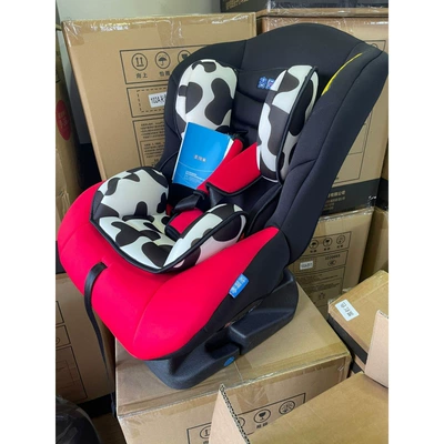 Exported to Europe Kidsren's Car Safety Seat Baby Chair Baby Seat 0-4 Years Old Lying and Sitting Dual-Purpose Red Gray Cotton (Car child safety seat) - red-gray