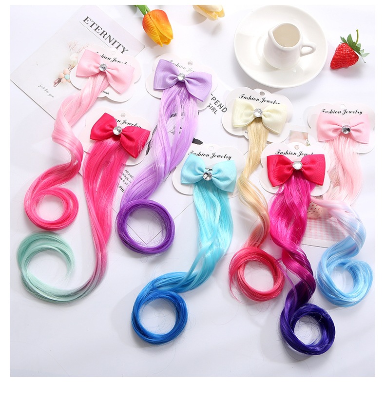Princess Gradient Color Cloth Bowknot Hair Clip display picture 1