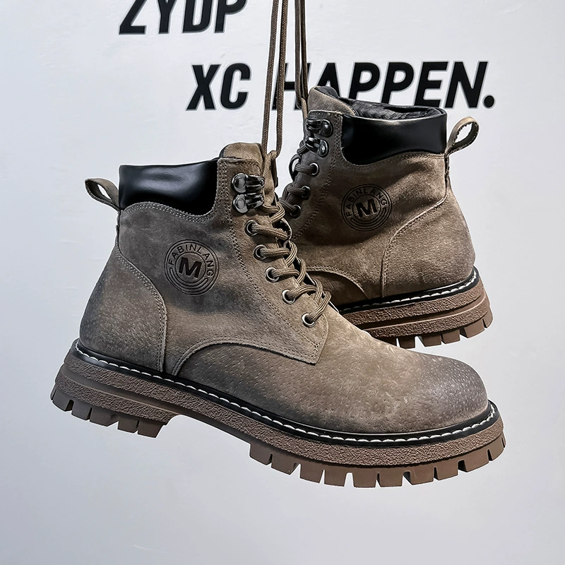 Осенние ботинки Martin для мужчин увеличены в британском стиле