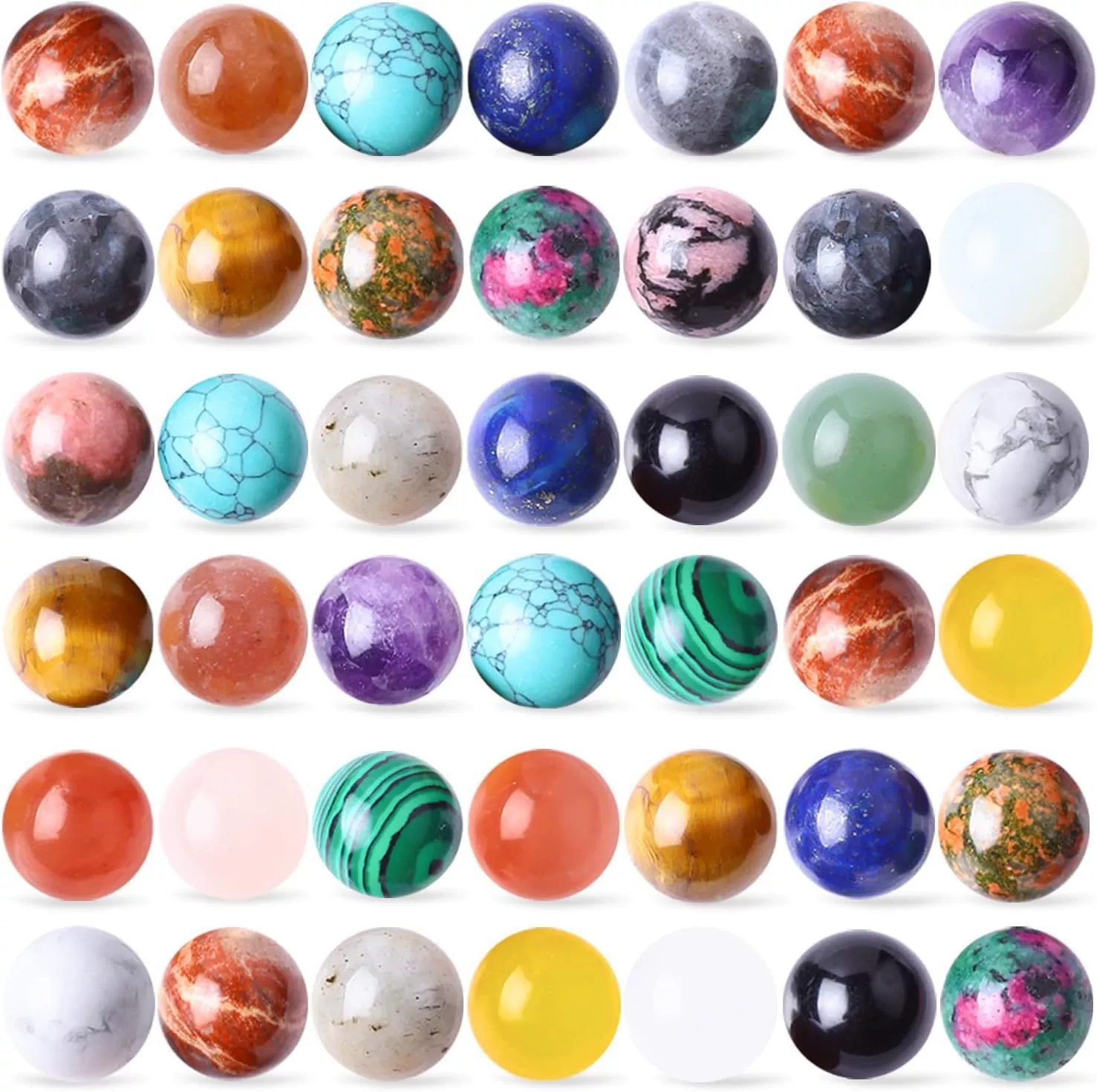 Европейский и американский трансграничный натуральный камень хрустальный шар 16 мм аметистовый оникс полированный шарик украшения дома