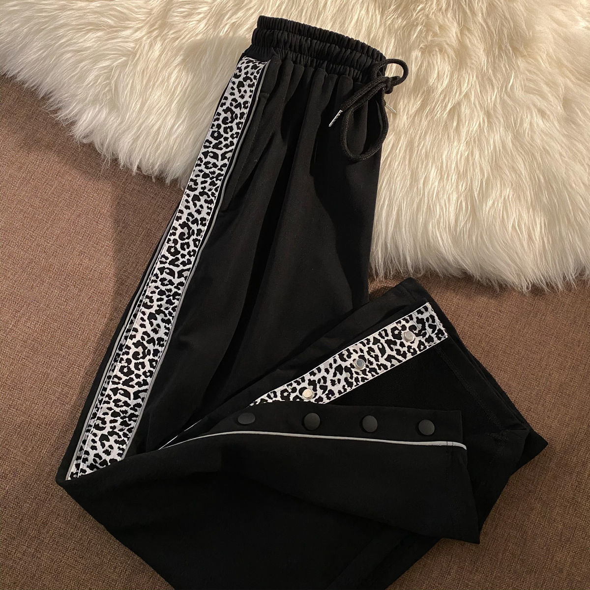 Wide-leg pants women's panties with butt...