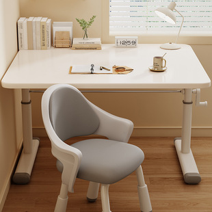 Adjustable Children's Study Table Simple Desk Primary and Secondary School Students Home Desk and Chair Set Bedroom Homework Writing Table
