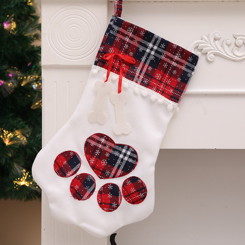 Calcetines de Navidad transfronterizos calcetines de regalo para niños colgantes de árbol de Navidad bolsas de caramelo decoración colgantes de decoración para el hogar de Navidad image 41