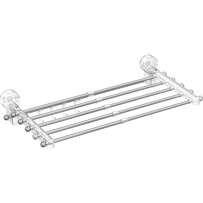 Tendedero de ventosa plegable, retráctil, ampliado, balcón doméstico, ventana, múltiples clips, ropa interior, calcetines, artefacto de secado