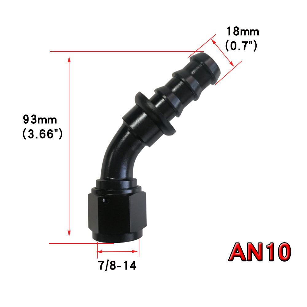 Digər kuzov və aksesuarlar, Qìchē Oil Cooler Fitting - an10-45-black