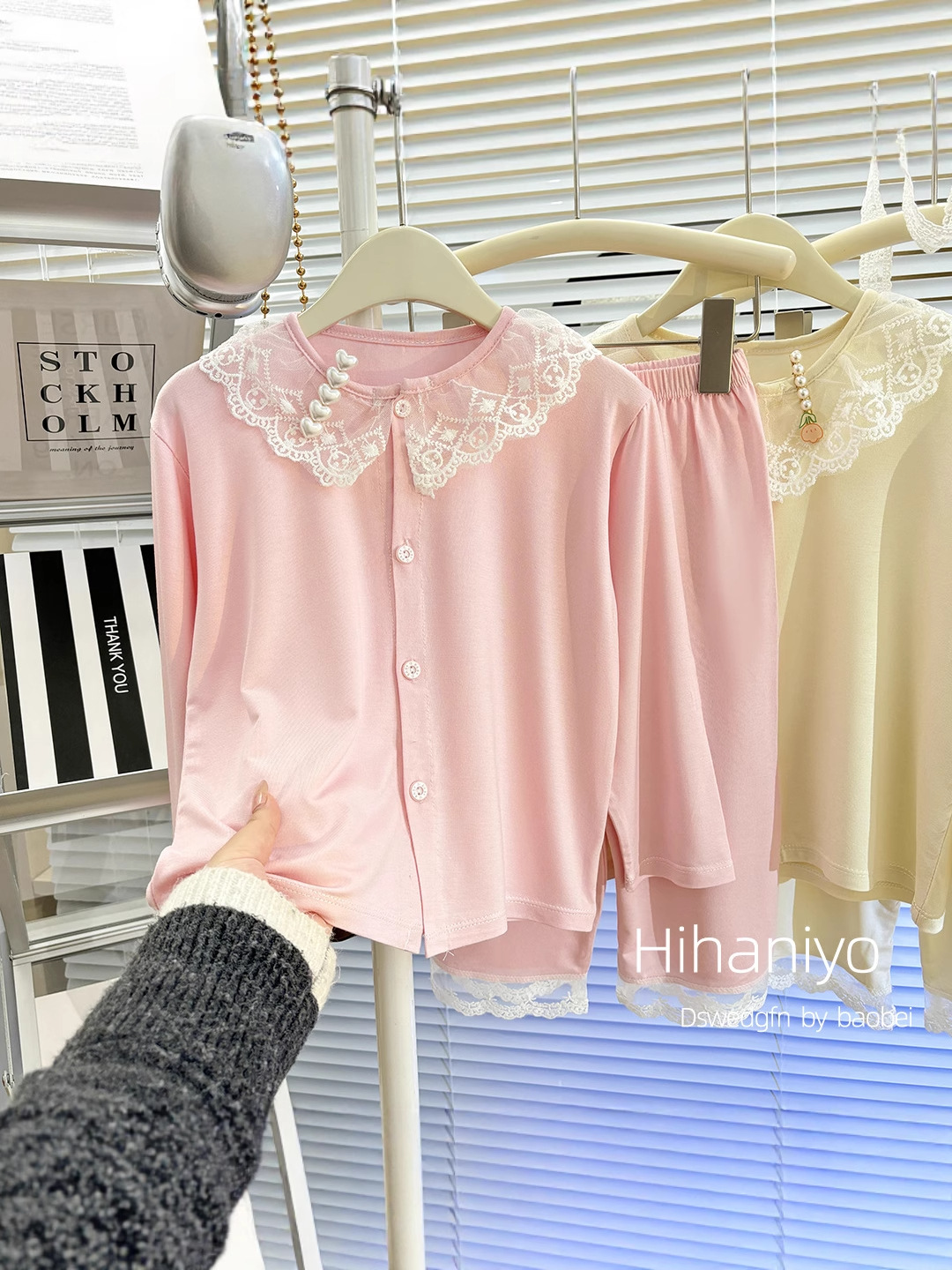 [Personalizada] Cardigan delgado de verano para niñas, traje de aire acondicionado de mangas largas, ropa de hogar para padres e hijos