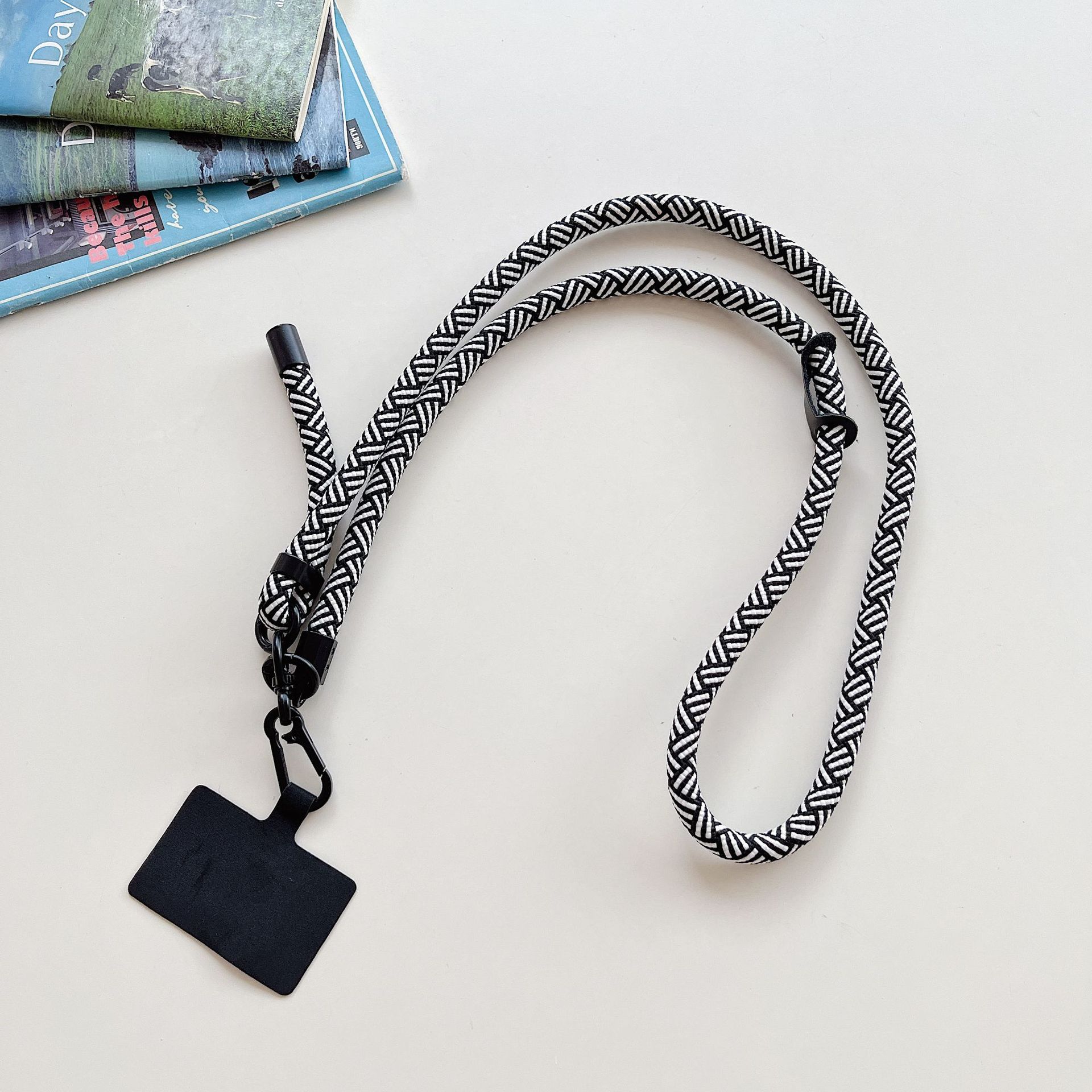 10mm caso de teléfono móvil universal ajustable longitud corta cuerda clip cuello colgante duradero correa de cinturón cadena al aire libre nylon