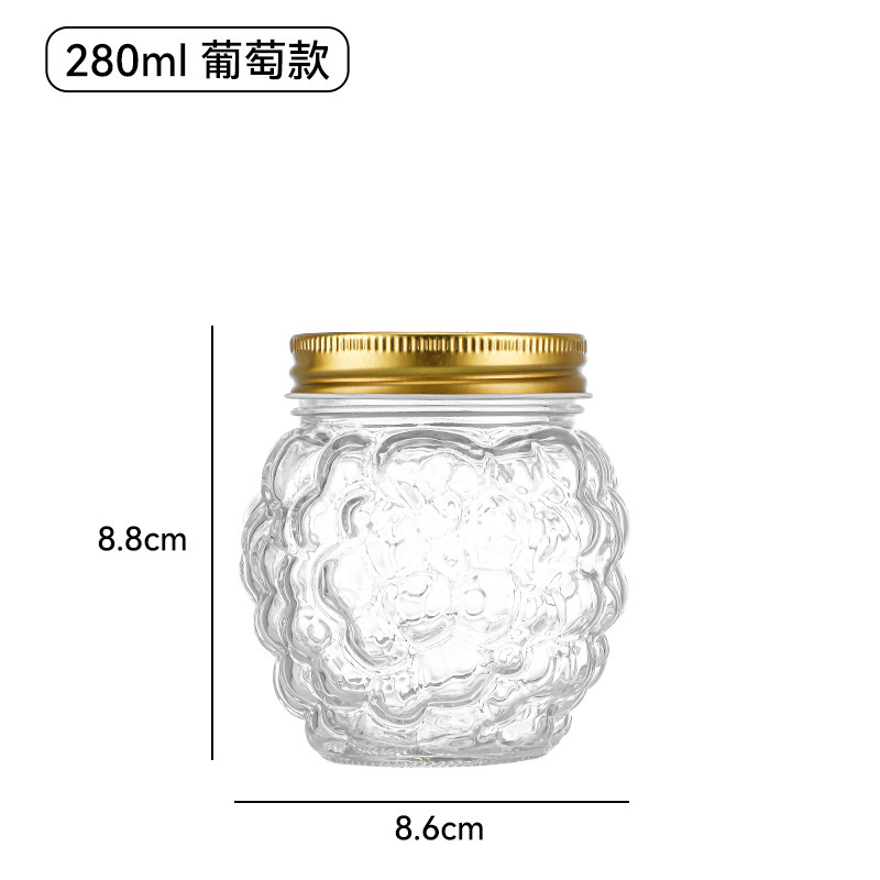 新款水果罐燕窝瓶鱼胶瓶密封罐花胶瓶酸奶瓶沙拉酱瓶玻璃罐可炖|undefined