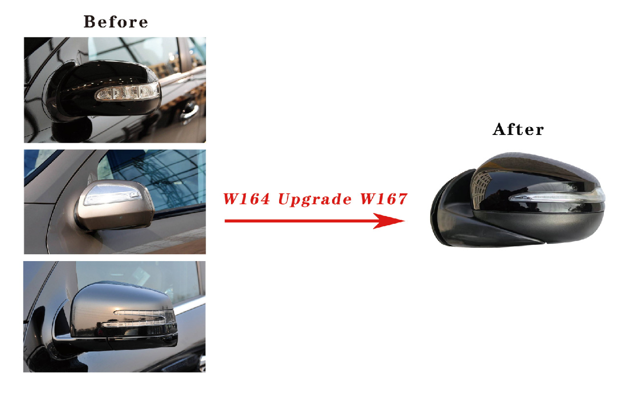 Various Mercedes-Benz and BMW rearview mirror assemblies, rearview mirrors for old models upgraded to new high-definition rearview mirrors