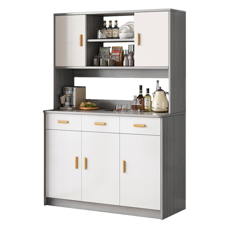 Aparador de cocina integrado para montar en la pared, con gran capacidad y puertas para almacenamiento, ideal para comedor, sala de estar y como mueble para el té.