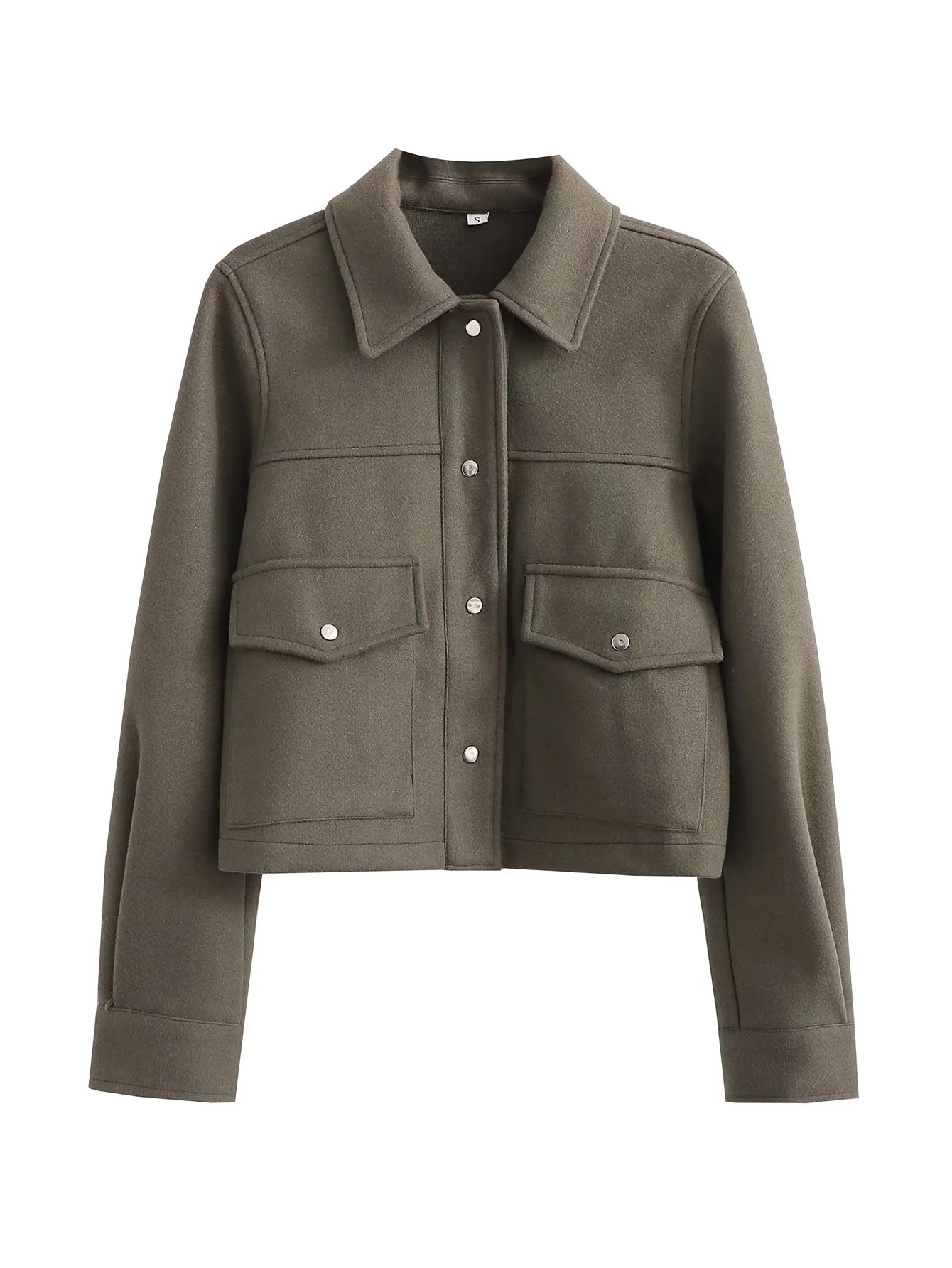 Women's clothing spring new arrival women's street casual tweed shirt woolen jacket top 8BS9568_voghion.com
