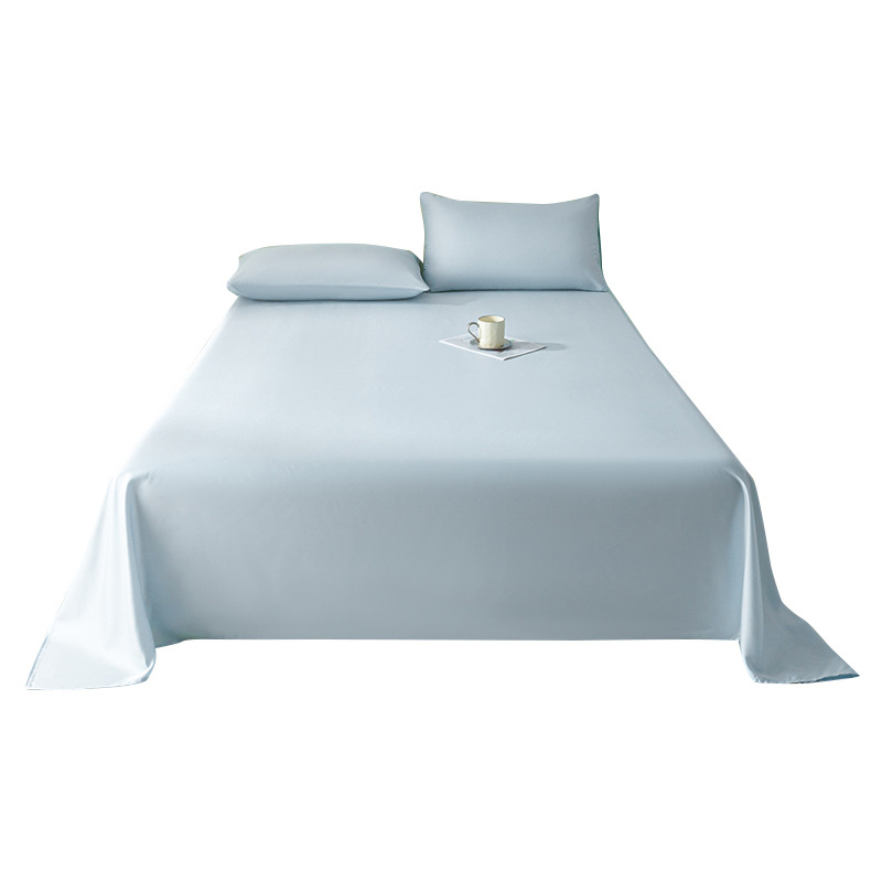 100 ropa de cama de una sola pieza de Lessel Tensil Ropa de cama de una sola pieza Seda de hielo Colcha de color sólido individual Dormitorio de estudiantes de verano 3