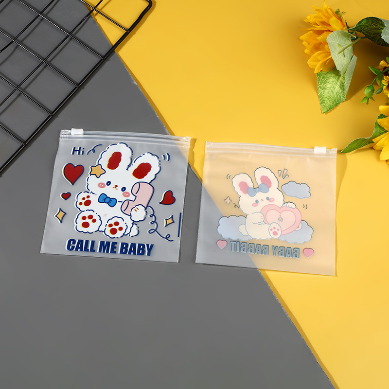 Dibujos animados lindo bocadillo EVA esmerilado cremallera bolsa sellada joyería caramelo galleta a prueba de polvo a prueba de humedad embalaje sellado bolsillo