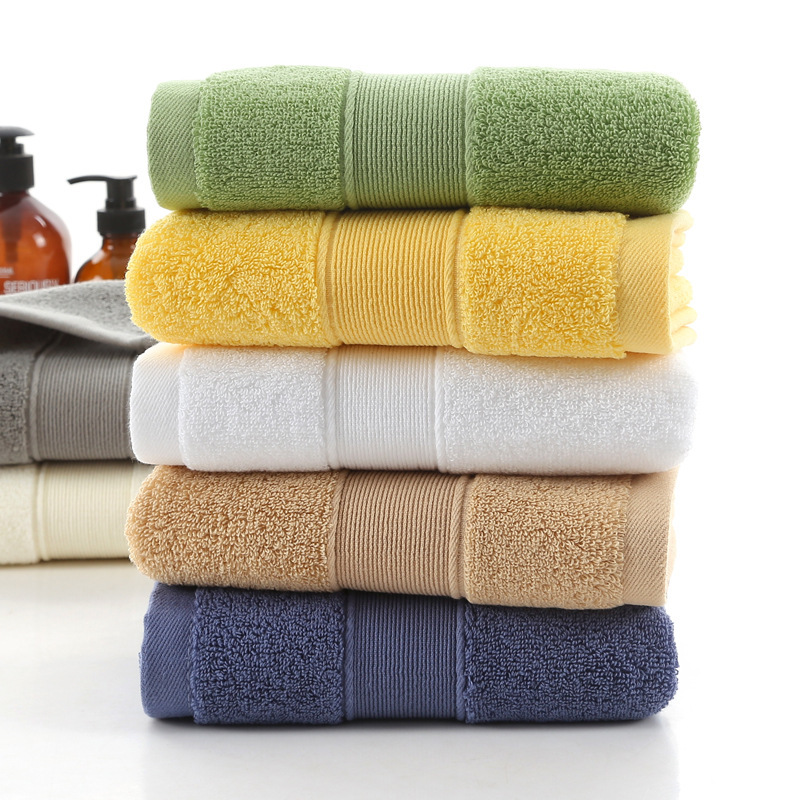 Cotton Thickened and Enlarged Plain Color Towel Foreign Trade Soft Towel Supermarket Gift Face Towel Can Be Processed