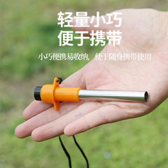 Portable electronic igniter for outdoor stoves, compact mini electronic lighter with push-button activation
