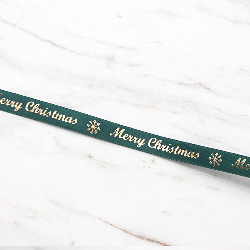 Cinta de Navidad atado flores pastel decoración del árbol de Navidad cinta costilla en stock venta al por mayor cinta flotante verde rojo