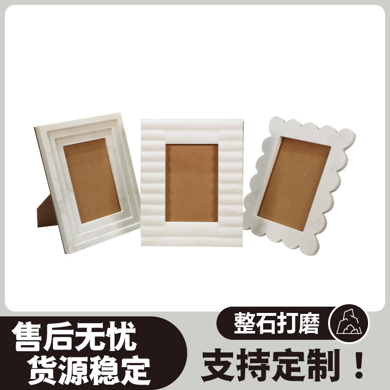 Customized Ins Scandinavian Style Marble Photo Frame Home Decoration Ornaments Living Room Bedroom Picture Frame Decorations
