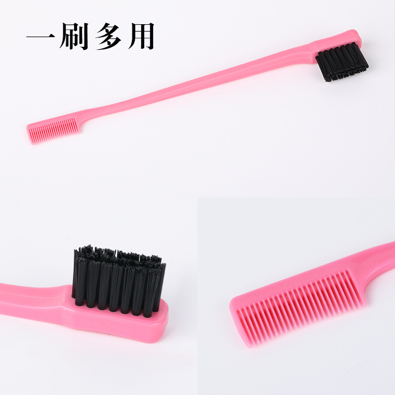 クロスボーダー専用理髪コームセット、チップテール双頭ヘアツール、アイブロウブラシ、ポータブルオイル染毛コーム卸売|undefined