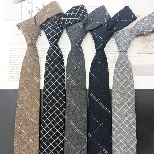 Manufacturer's new men's tie Korean version 6cm narrow black gray fashion casual versatile retro jk tie men's trend