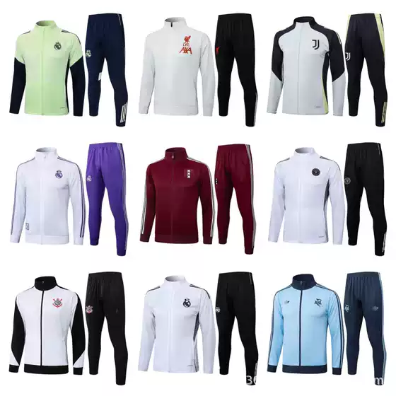 Arsenal Liverpool Real Madrid Version Barcelona Club Men's Long-Sleeved Sports Training Clothes Popular Cross-Border Jerseys