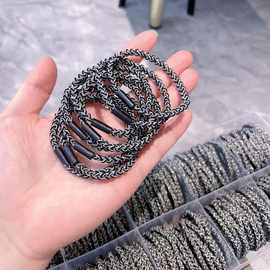 韩版时尚简约金丝编织弹力皮筋发绳发圈百搭马尾皮筋头绳发扎发饰