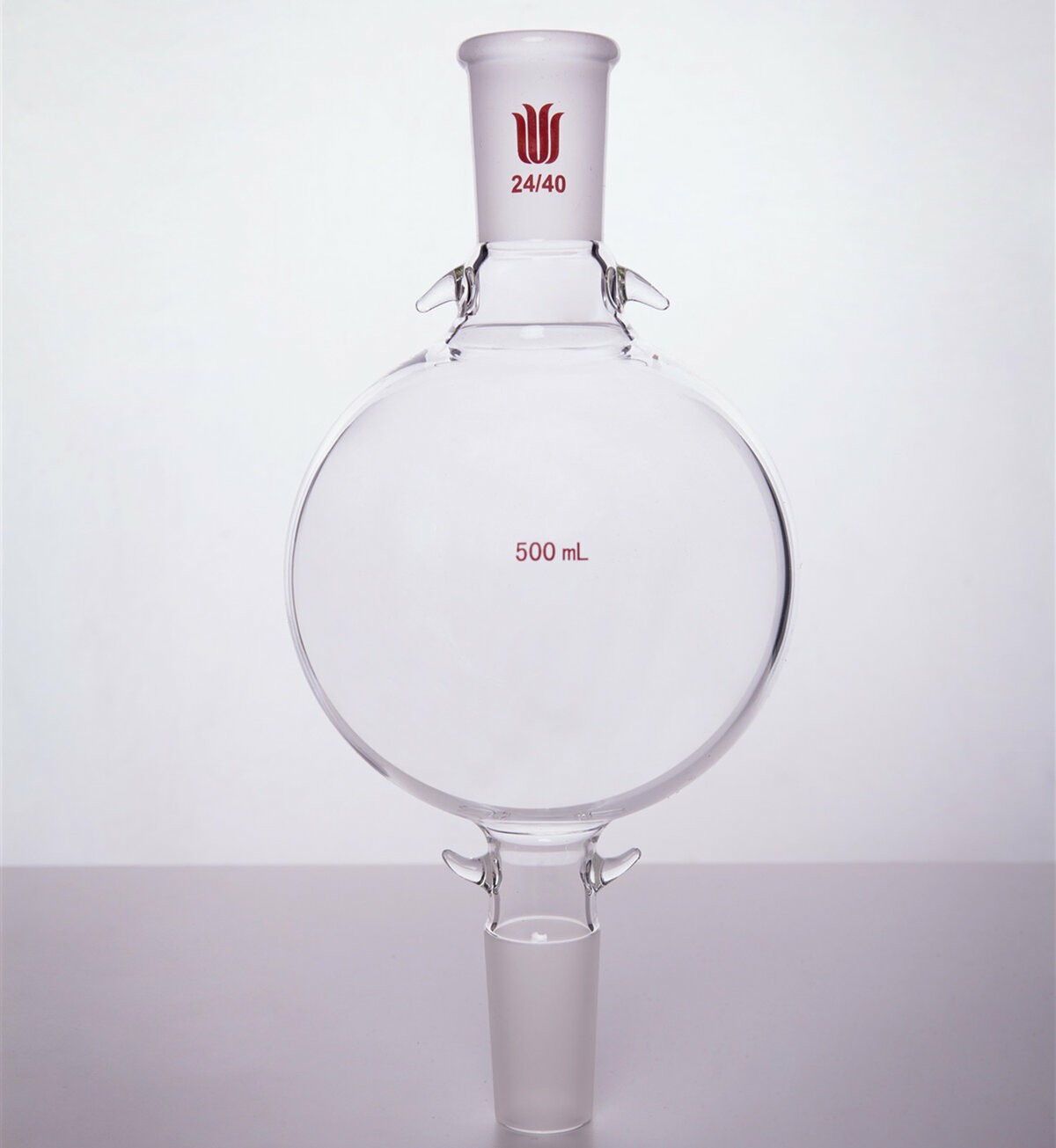 带挂钩层析用溶剂存储球 磨口下带挂钩，可与不锈钢弹簧配套使用