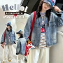 翻领儿童秋季春秋牛仔衣