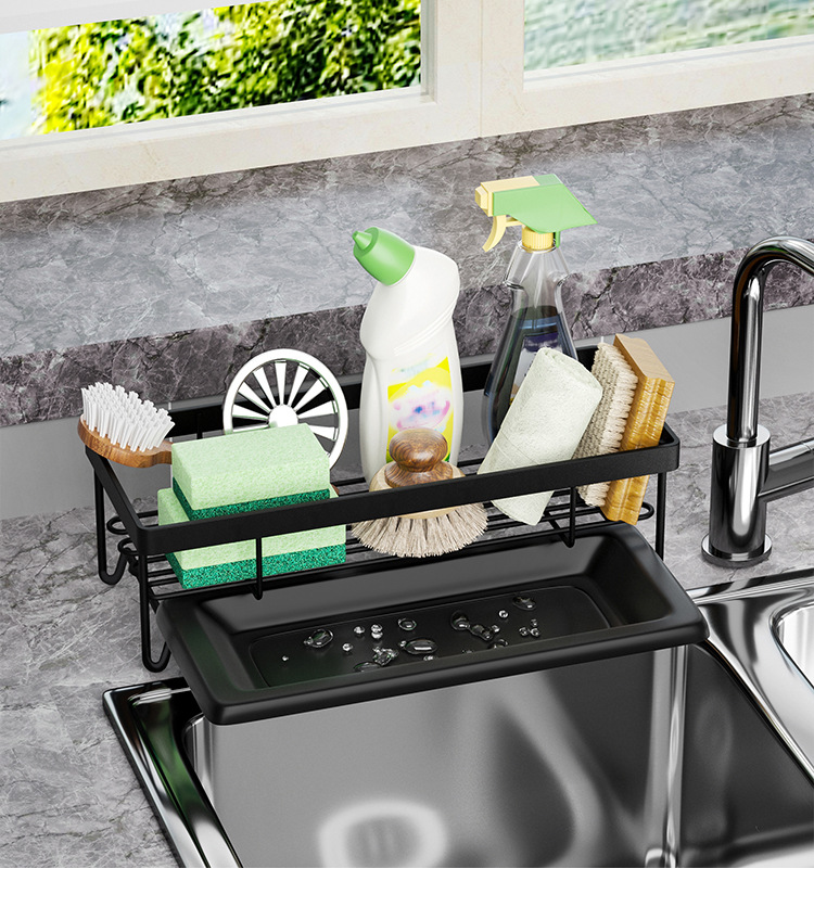 Kitchen Drain Rack Sink Dish Cleaning Essence Sponge Rack Dish Rack Dish-washing Sink Storage Rack Dishes_voghion.com