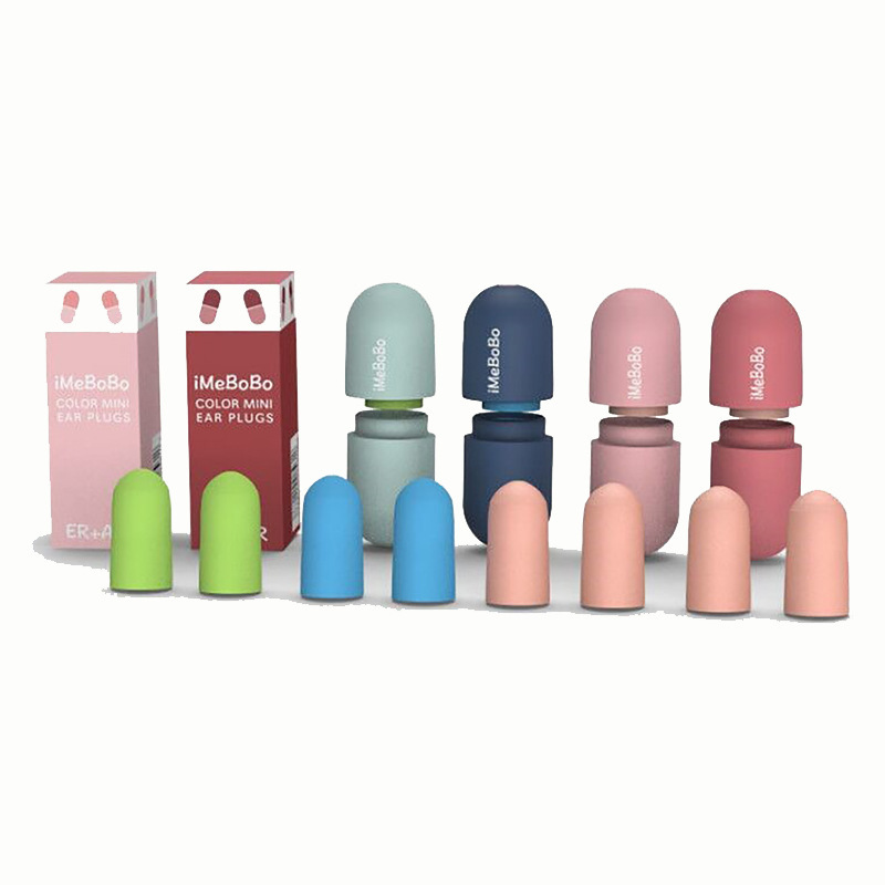 Gift soundproof capsule sponge earplug anti-noise sleep noise reduction mute earmuff small pocket portable mini earplug