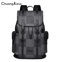 ChuongKaiye メンズ カジュアル 大きめチェック柄バックパック トレンド 大容量 ユースリュック シンプル